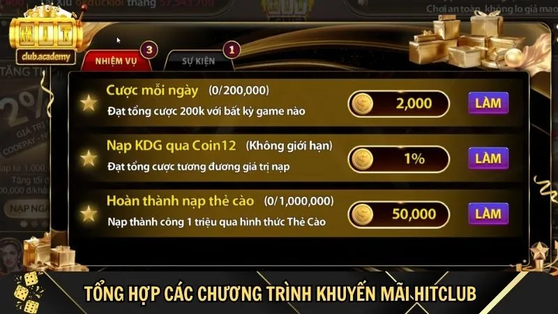 list chuong trinh khuyen mai hitclub List chương trình khuyến mãi HitClub
